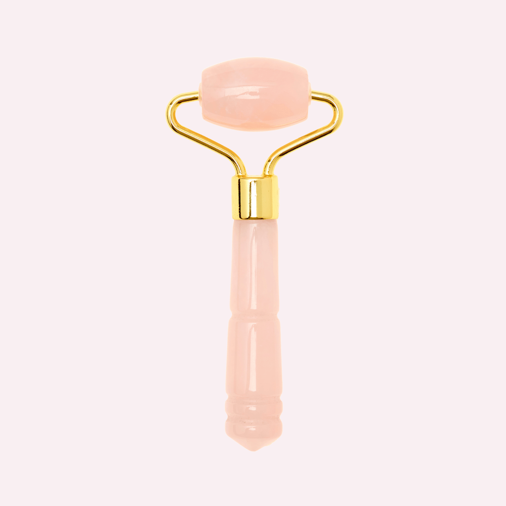 Mei Apothecary Mini Rose Quartz Facial Roller Beauty Tool