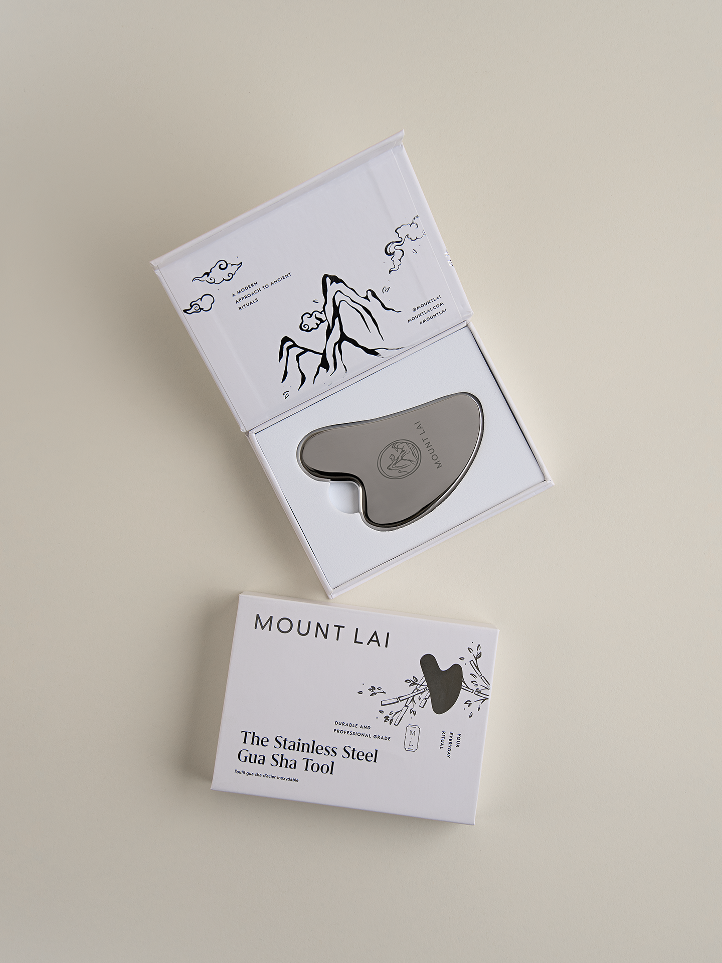 The Mount Lai Gua Sha Ritual Bundle in Stainless Steel