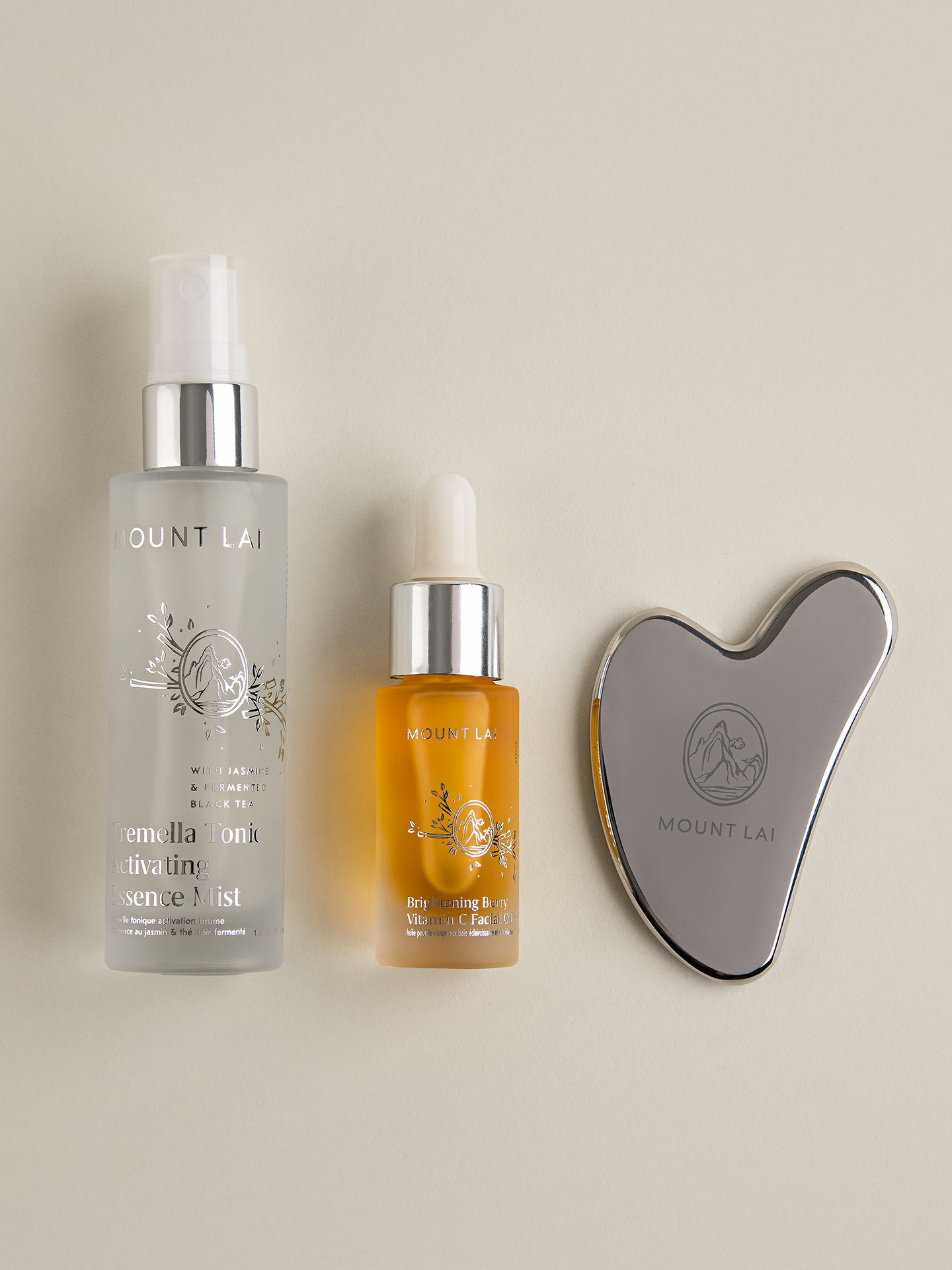 The Mount Lai Gua Sha Ritual Bundle in Stainless Steel