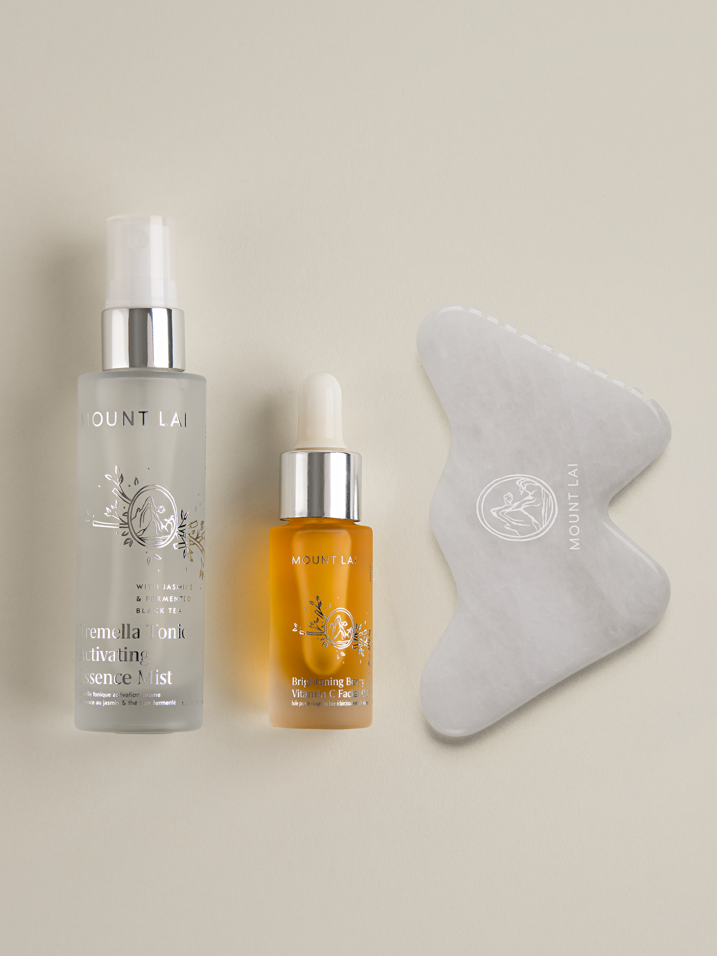 The Mount Lai Vitality Qi Gua Sha Ritual Bundle in White Jade